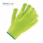 Rękawice ochronne wykonane z nylonu, zakończone ściągaczem RPOLY seledynowy Reis ( zestaw 12 par  )