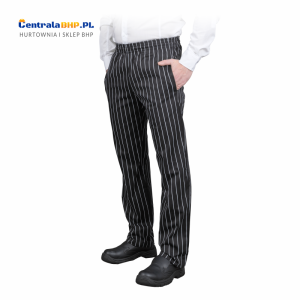Spodnie robocze męskie do pasa typ kelnerski Good Taste GENTO-M czarno-biały Reis