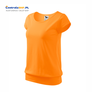Koszulka bawełniana damska luźny krój 150g City 120 Adler Malfini mandarynkowy pomarańczowy