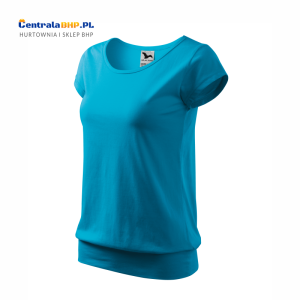 Koszulka bawełniana damska luźny krój 150g City 120 Adler Malfini turkusowy