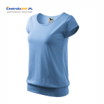 Koszulka bawełniana damska luźny krój 150g City 120 Adler Malfini błękitny