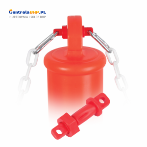 Złączka do łańcucha do słupka ostrzegawczego pachołek pachołki TRAFFIC POST CON C czerwony Reis 