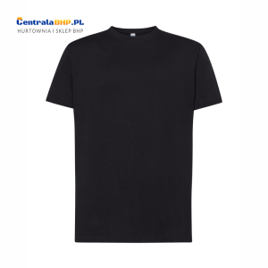 Koszulka T-shirt Męska Robocza Reklamowa JHK Pod Nadruk Gramatura 150 g Czarna Black
