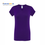 Koszulka Reklamowa Damska Bawełniana Ochronna Robocza JHK 145g  V-neck TSRLCMFP Fioletowa Purple 