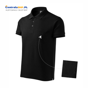 Koszulka polo męska z osobną kieszonką Cotton 212 100% bawełna 170g/m2 polówka Adler Malfini czarny