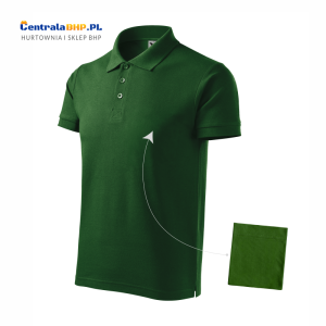 Koszulka polo męska z osobną kieszonką Cotton 212 100% bawełna 170g/m2 polówka Adler Malfini zieleń butelkowa