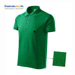 Koszulka polo męska z osobną kieszonką Cotton 212 100% bawełna 170g/m2 polówka Adler Malfini zieleń trawy