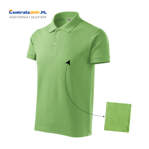 Koszulka polo męska z osobną kieszonką Cotton 212 100% bawełna 170g/m2 polówka Adler Malfini groszkowy zielony