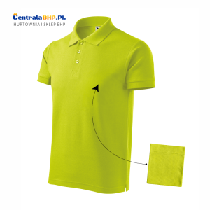 Koszulka polo męska z osobną kieszonką Cotton 212 100% bawełna 170g/m2 polówka Adler Malfini limetka