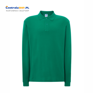 Koszulka polo męska z długim rękawem ochronna robocza JHK LS zielona Kelly green