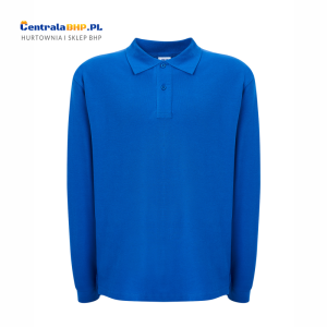 Koszulka polo męska z długim rękawem ochronna robocza JHK LS niebieska royal blue
