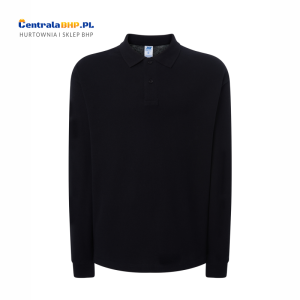 Koszulka polo męska z długim rękawem ochronna robocza JHK LS czarna Black