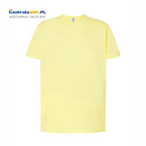 Koszulka T-shirt Męska Robocza Reklamowa JHK Pod Nadruk Gramatura 150 g light yellow