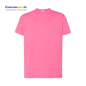 Koszulka T-shirt Męska Robocza Reklamowa JHK Pod Nadruk Gramatura 150 g azalea
