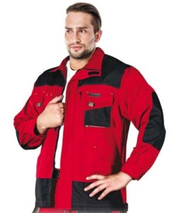 Bluza Robocza Ochronna Męska Leber&Hollman LH-FMN-J Reis Czerwona
