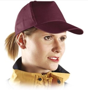 Czapka Z Daszkiem Ochronna Cieńsza CZ Reis Bordowy