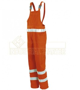 Spodnie robocze ogrodniczki ostrzegawcze z odblaskami Industrial Starter pomarańczowe