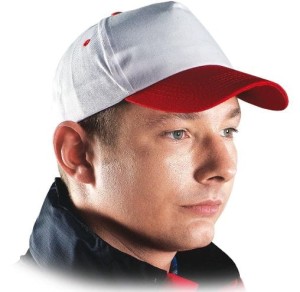 Czapka Z Daszkiem Ochronna Cieńsza CZ Reis Biało-Czerwona