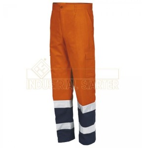 Spodnie robocze do pasa odblaskowe ostrzegawcze Industrial Starter pomarańczowo-granatowe